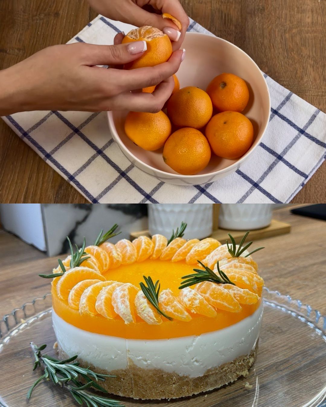Mandarin Cheesecake with Tangerine Jelly