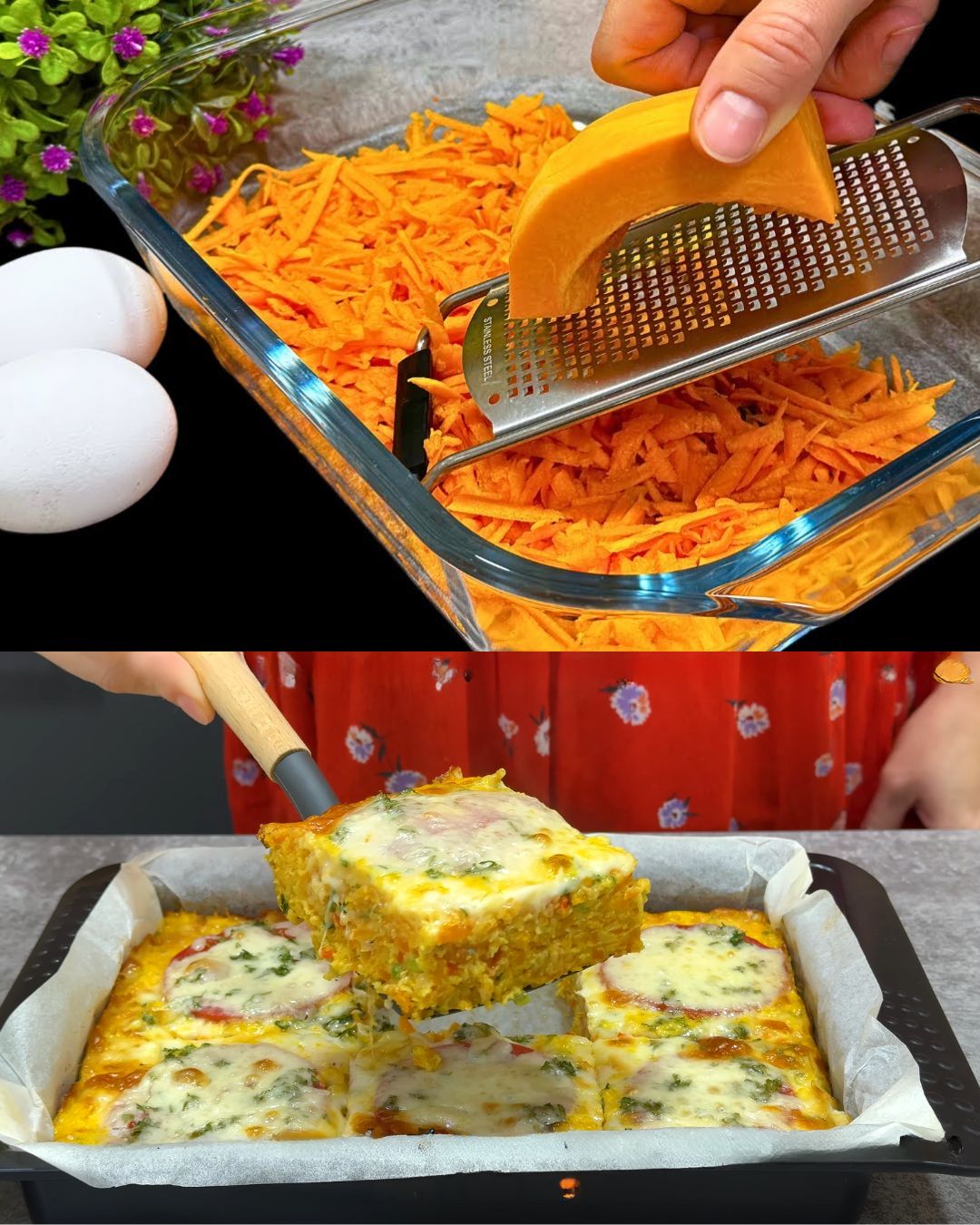 Savory Pumpkin and Vegetable Casserole with Mozzarella