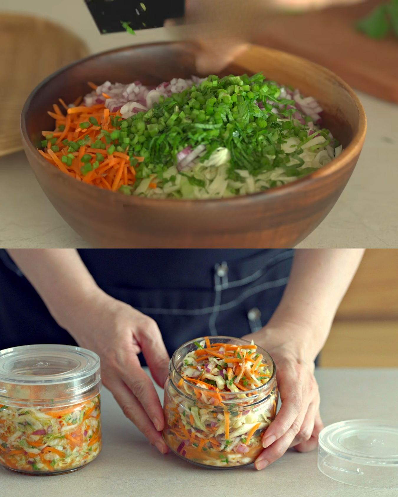 Pickled Cabbage and Carrot Salad with a Twist