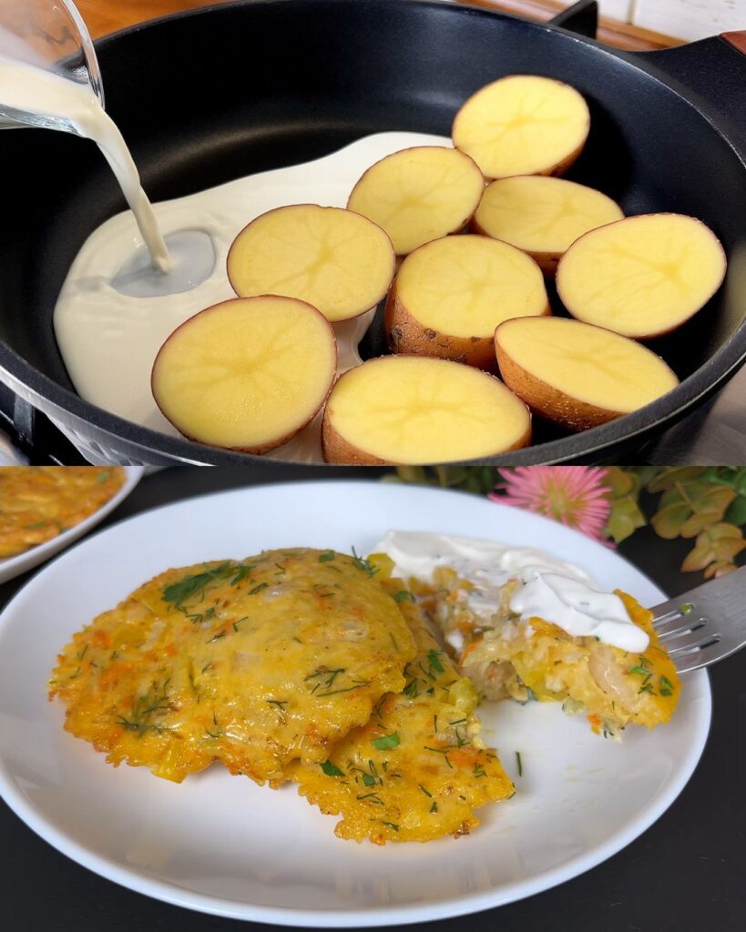 Creamy Vegetable and Cheese Casserole with Greek Yogurt and Fresh Herbs finished dish