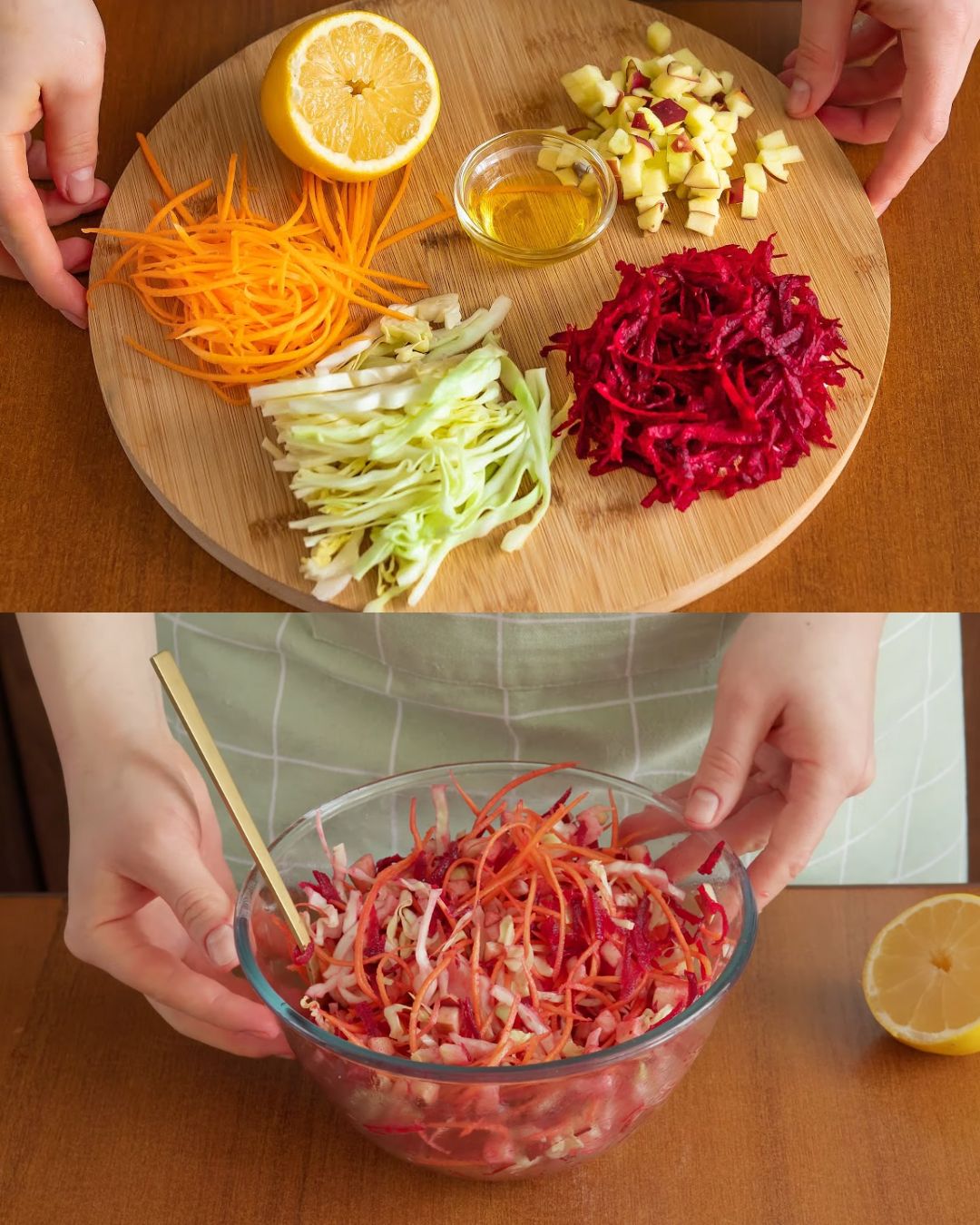 Refreshing Apple, Carrot, Beet, and Cabbage Salad Recipe