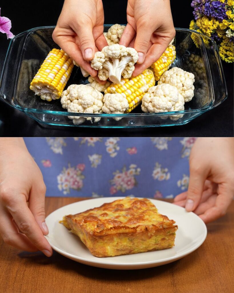 Cheesy Baked Summer Cauliflower Casserole