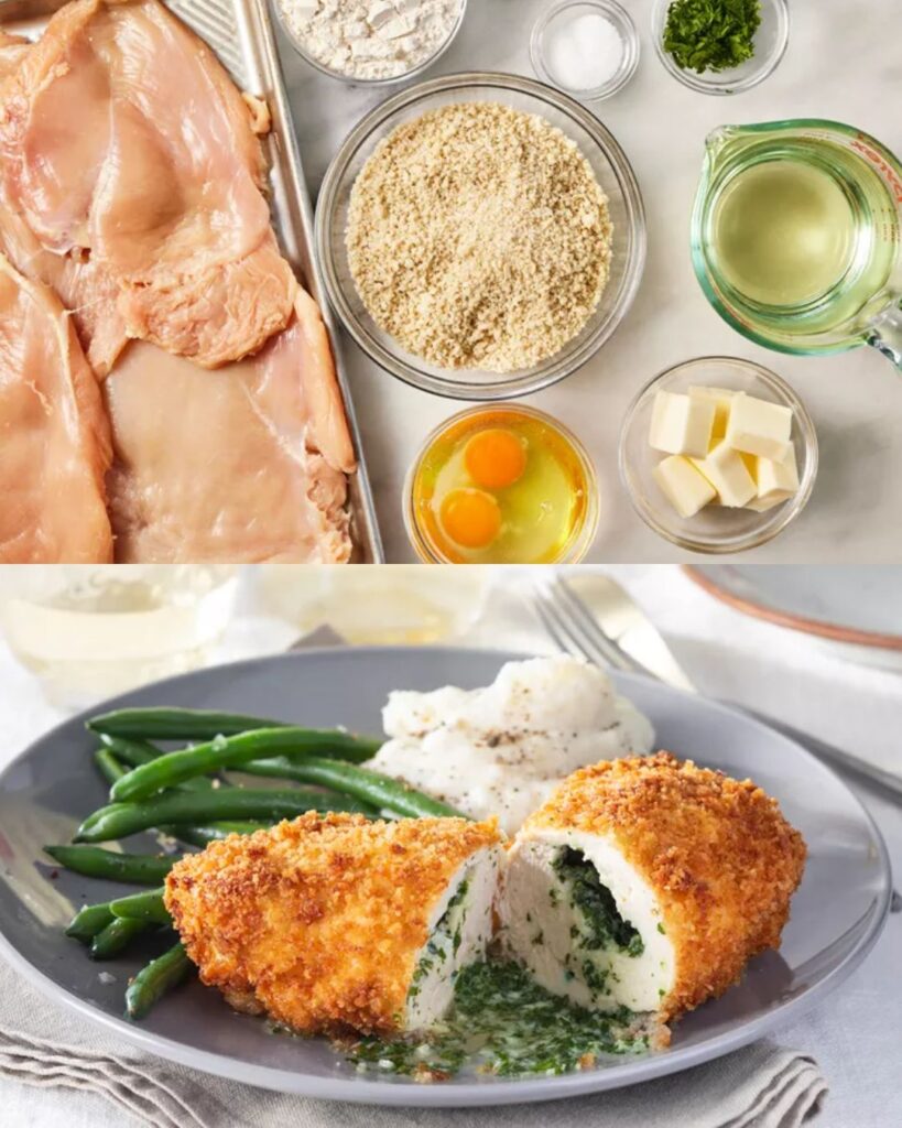 Classic Crispy Chicken Cutlets finished dish