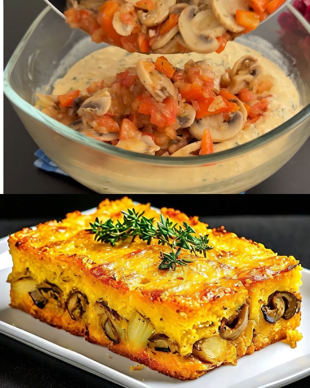 Savory Potato and Vegetable Bake with Creamy Garlic Sauce