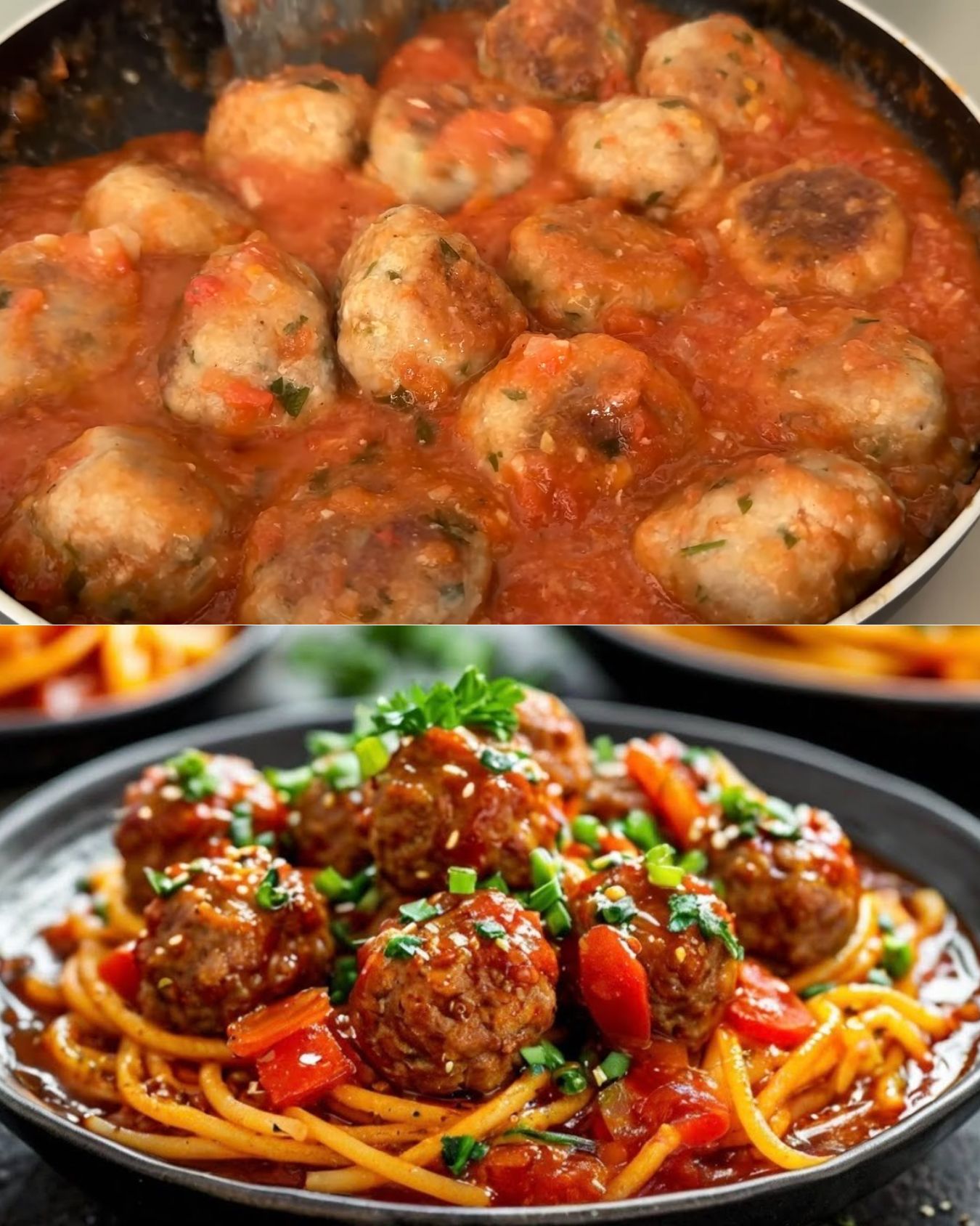 Classic Spaghetti with Meatballs in Tomato Sauce