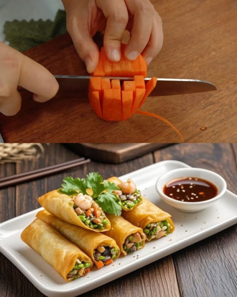 Shrimp and Broccoli Spring Rolls with Cheese: A Crispy Delight