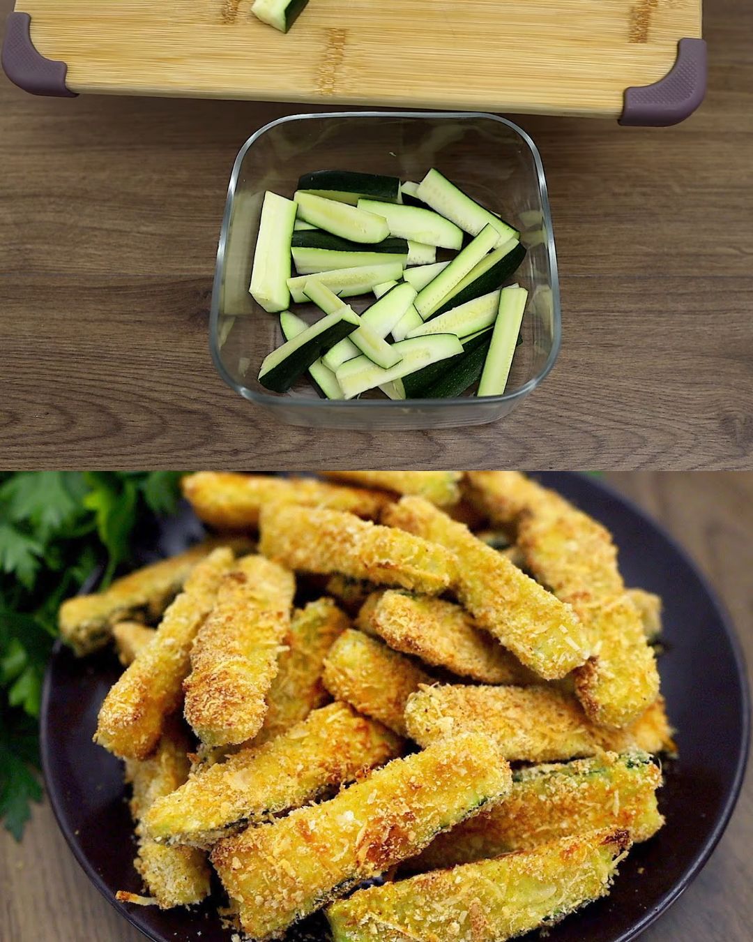 Crispy Baked Zucchini Fries with Parmesan Coating
