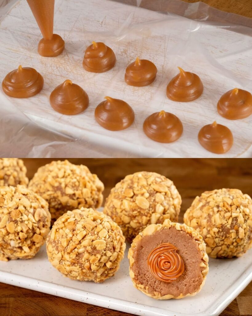 Homemade Coffee Caramel Dessert with Mascarpone and Peanuts