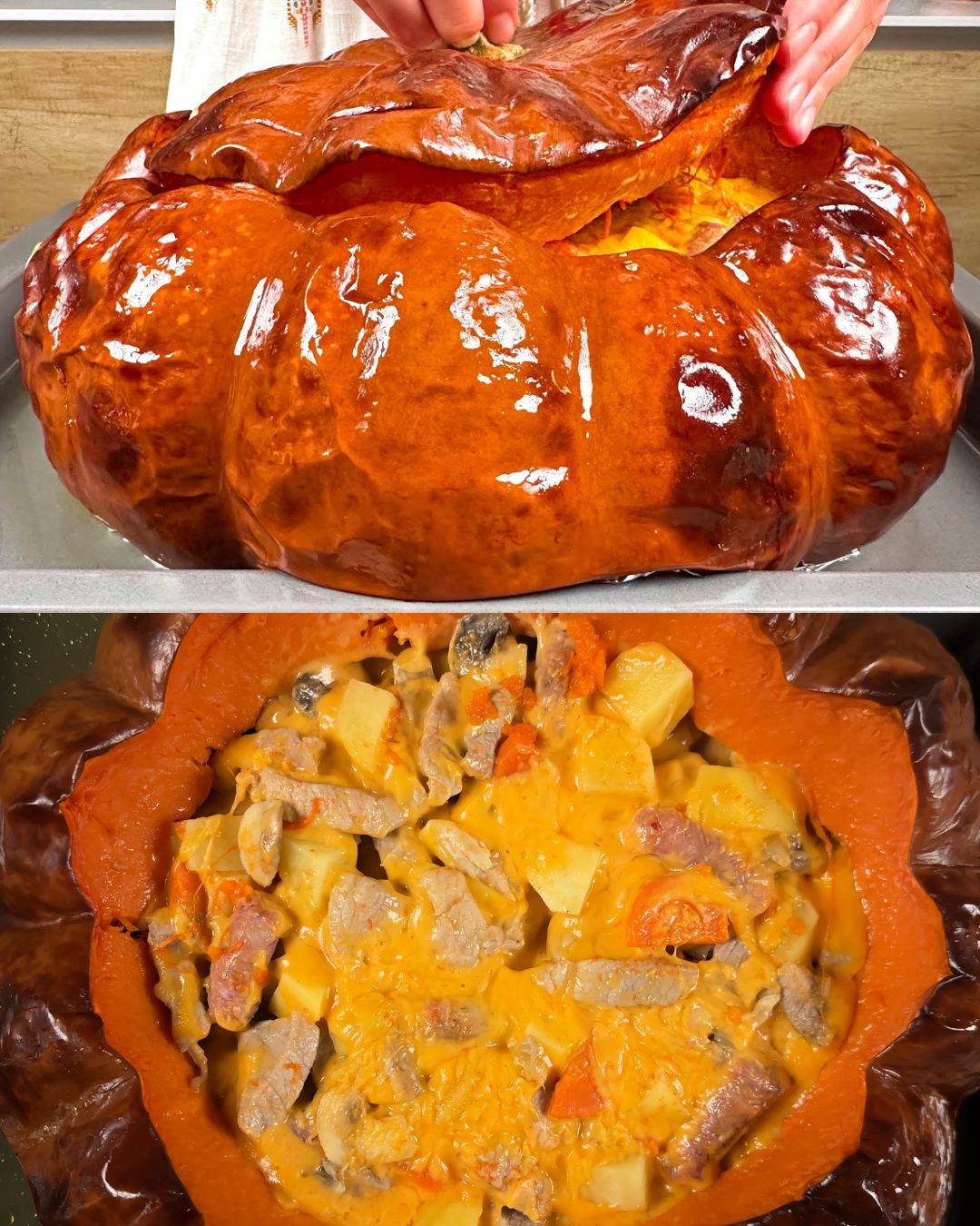 Hearty Pumpkin, Pork, and Sausage Bake: A Comforting, Flavorful Meal