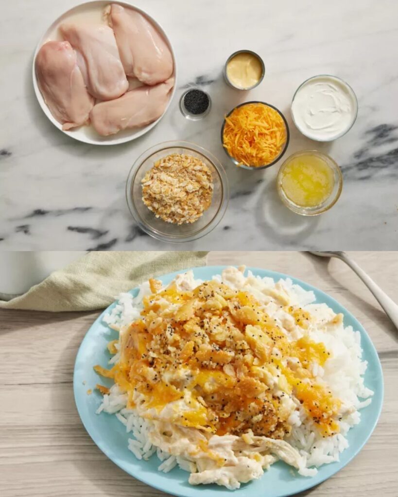 Creamy Chicken Casserole with Ritz Cracker Topping