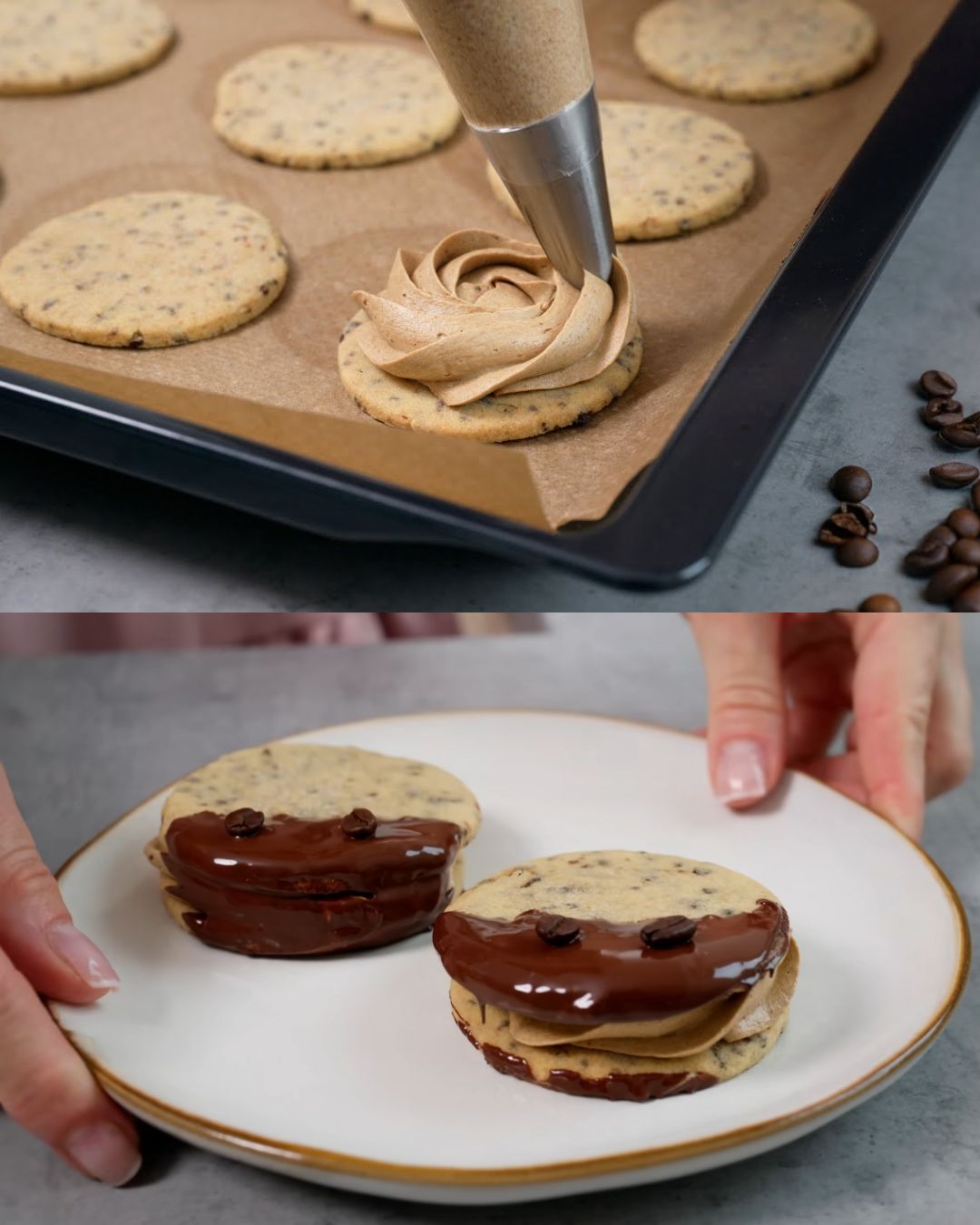Coffee Cream Tart with Chocolate Icing