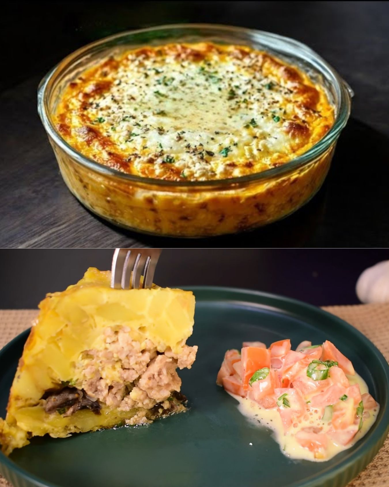 Hearty Potato, Meat, and Vegetable Cake
