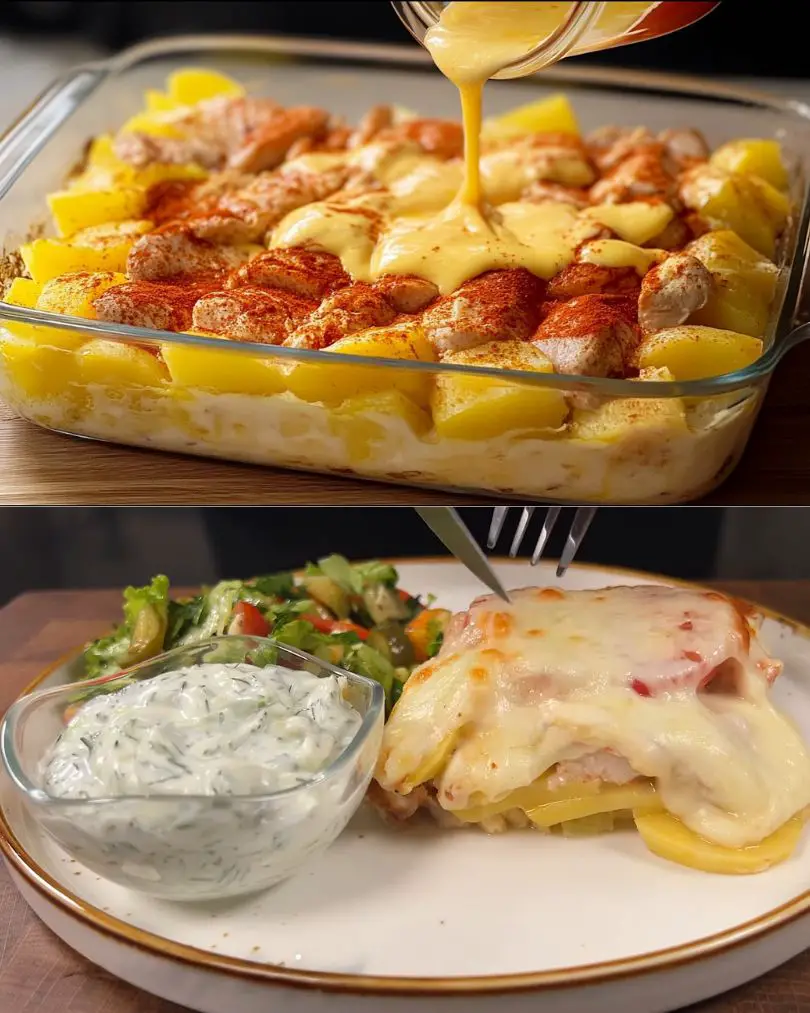 Creamy Chicken Fillets with Fresh Salad and Creamy Garlic Sauce