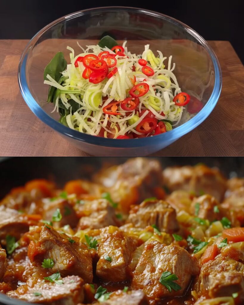 Hearty Braised Carbonate with Vegetables and Herbs