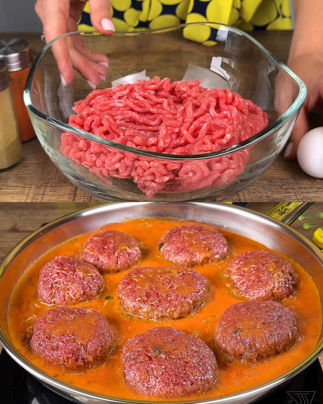 Mediterranean-Style Minced Meat Pasta with Fresh Salad & Tomato Sauce