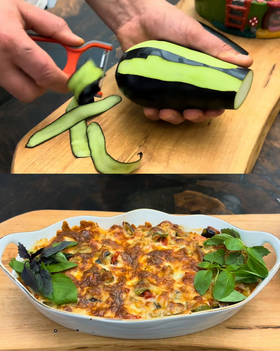 Baked Stuffed Eggplants with Mozzarella