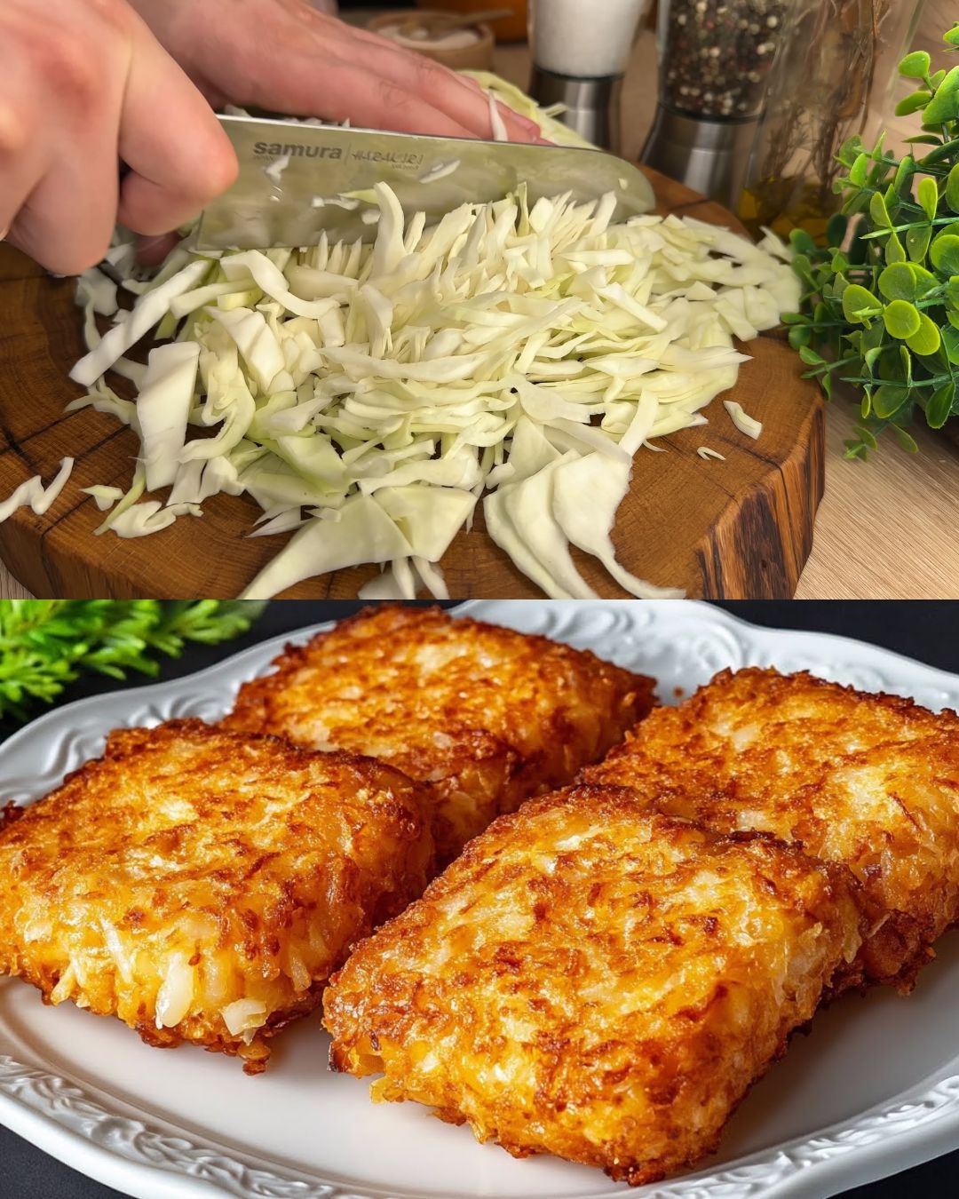 Savory Chicken and Cabbage Fritters with Herbed Yogurt Sauce