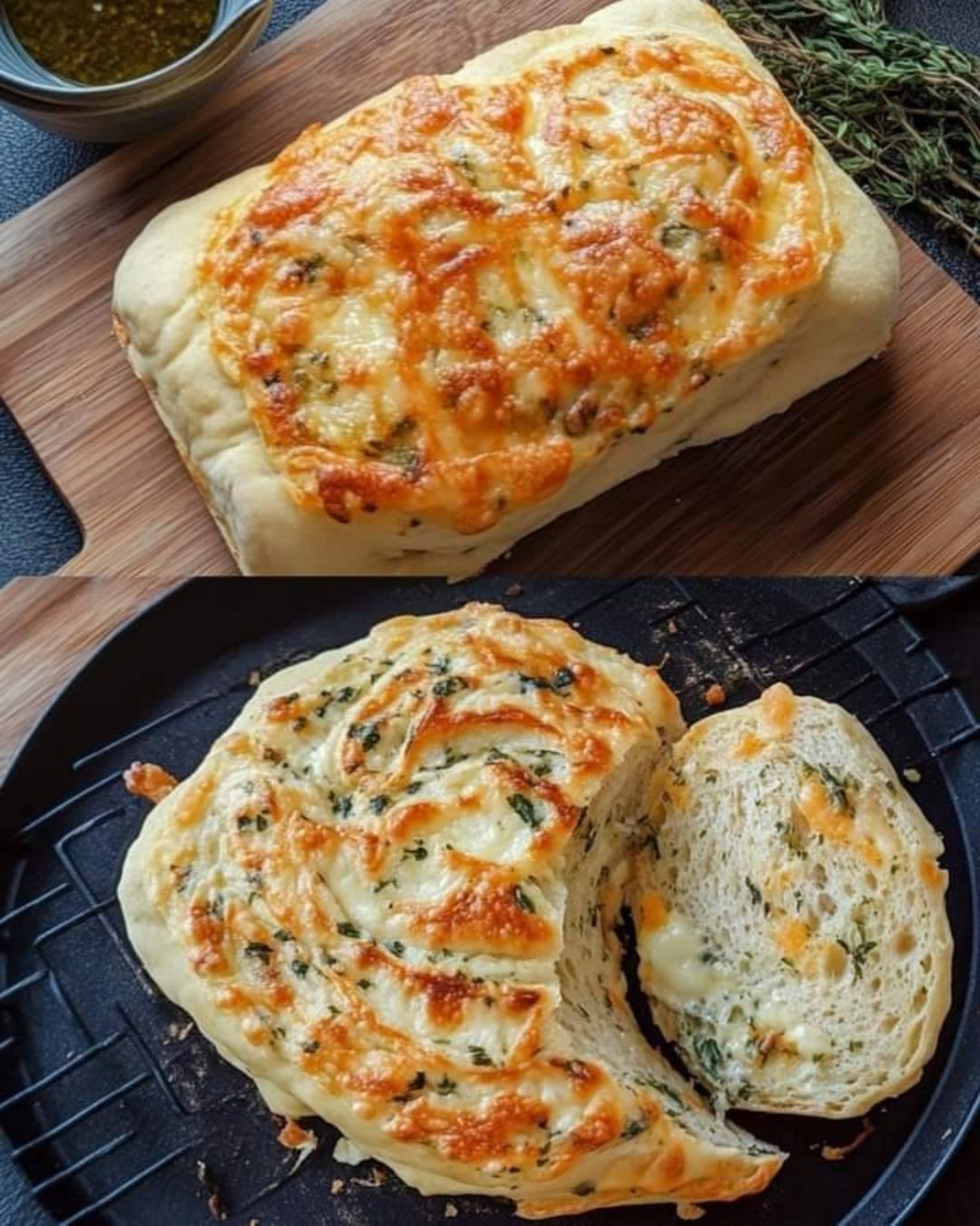 Cheesy Herb-Stuffed Flatbreads