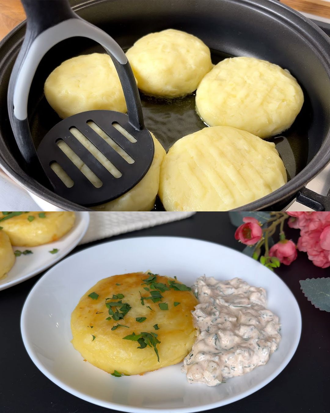 Creamy Herb Potatoes with Cheese and Pickled Cucumber: A Comfort Food Delight
