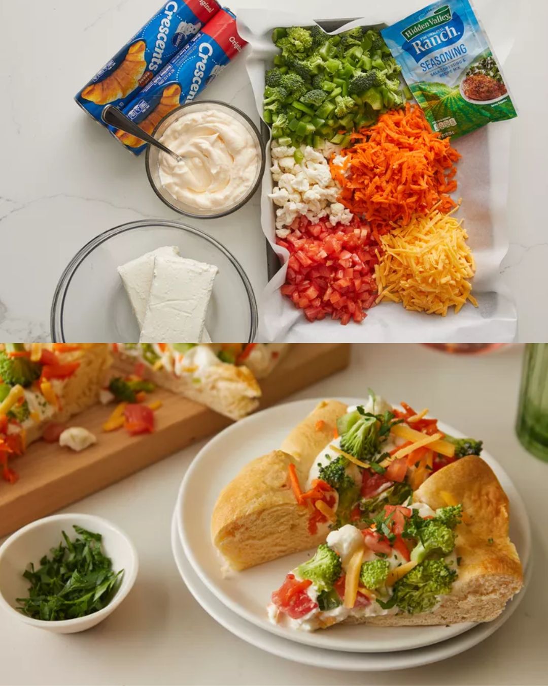 Classic Veggie Crescent Roll Appetizer