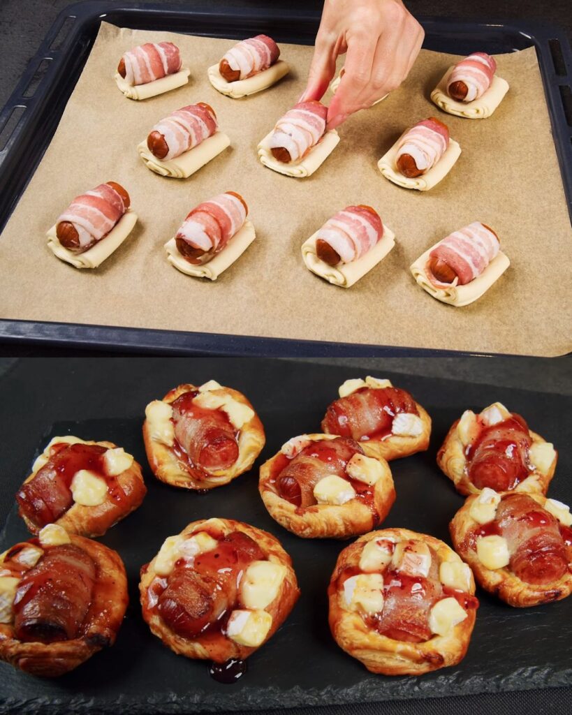 Mini Sausage Brie Puff Bites