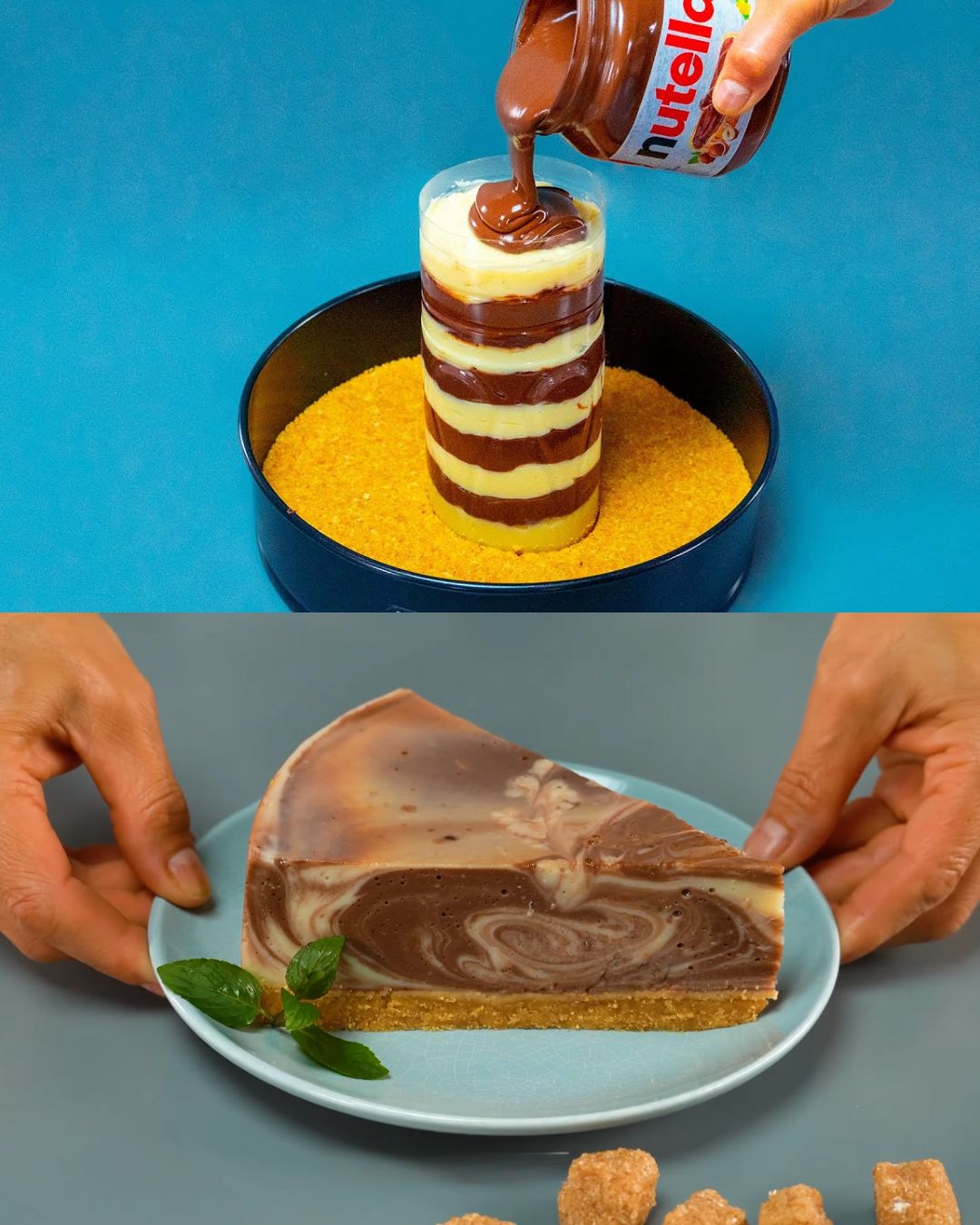 No-Bake Nutella Biscuit Pudding Cake