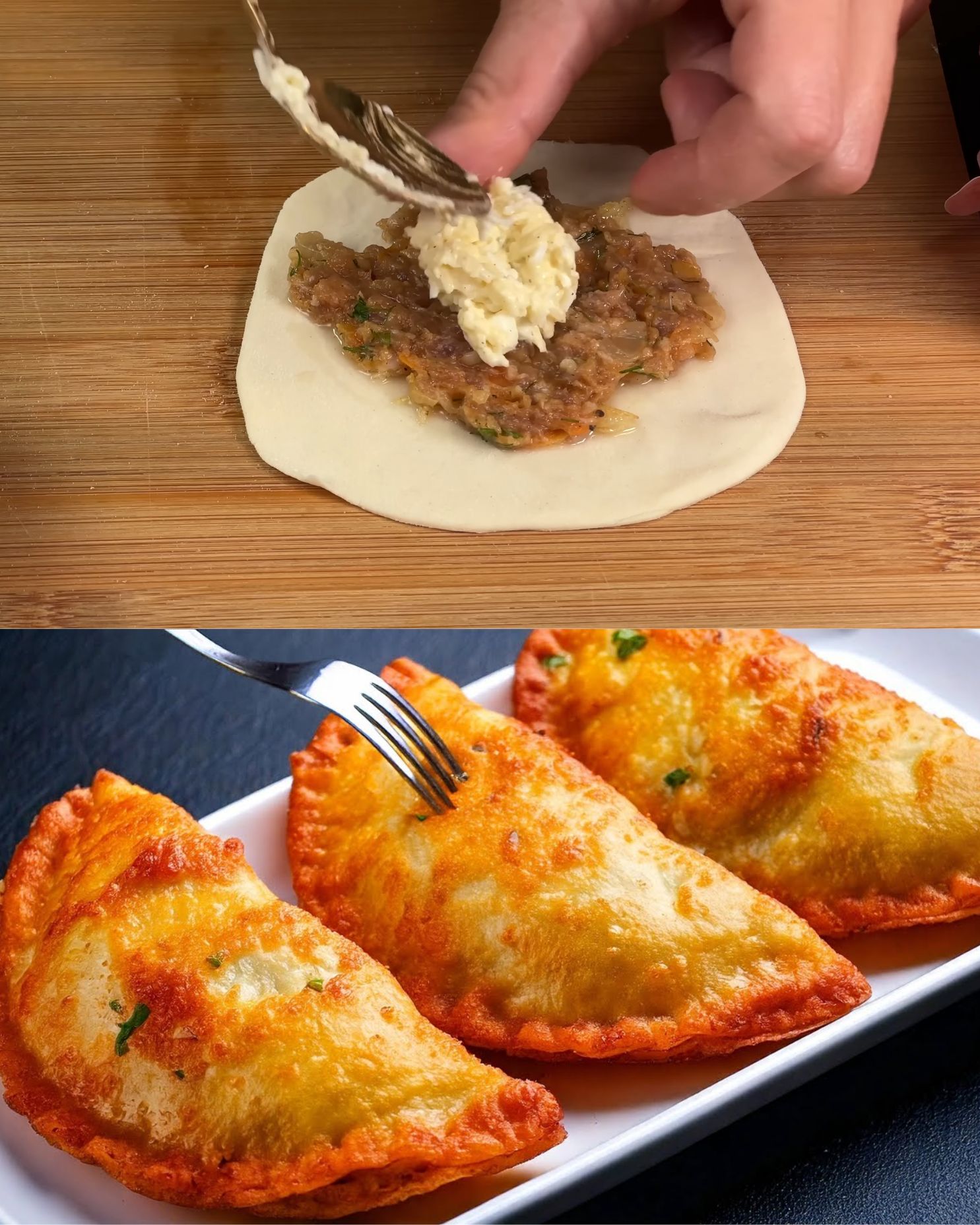 Savory Puff Pastry Meat Rolls with Garlic Herb Sauce