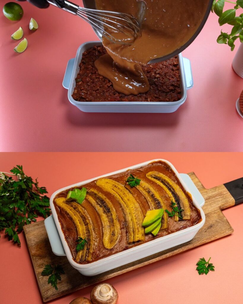 Vegan Bolognese Bake with Creamy Bechamel Sauce