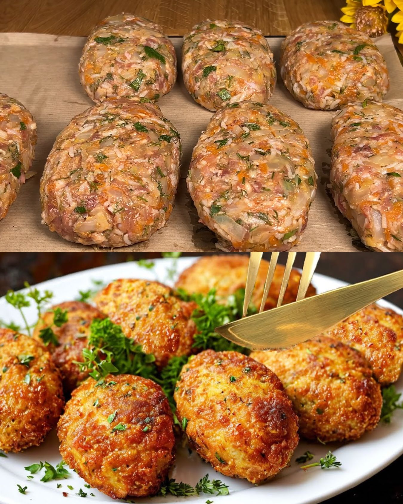 Stuffed Cabbage Rolls with Spicy Tomato Sauce and Creamy Dill Sauce