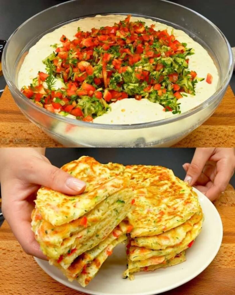 Savory Zucchini Pancakes with Garlic Sour Cream Sauce