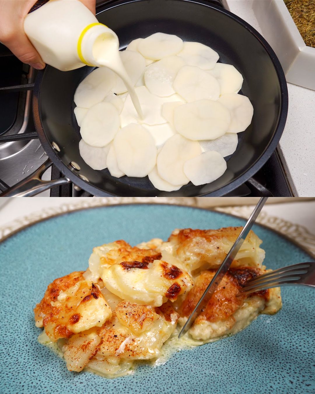 Creamy Scalloped Potatoes with Gruyère Cheese