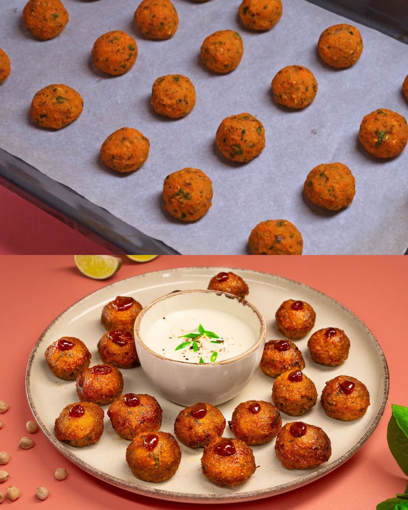 Sweet Potato and Chickpea Patties with Cashew-Tomato Sauce