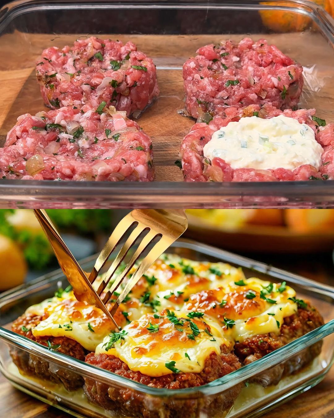 Stuffed Meat Cutlets with Creamy Mashed Potatoes