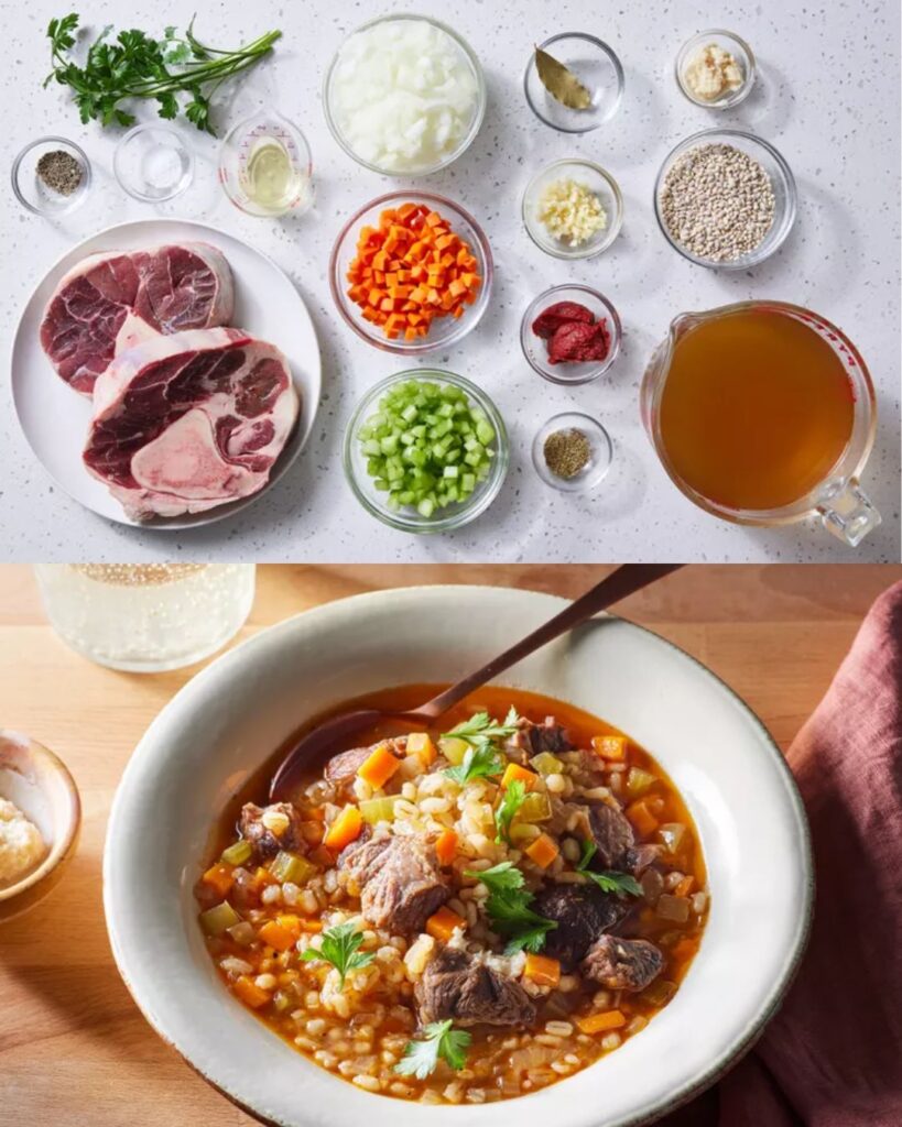 Hearty Beef Shank Soup with Pearl Barley