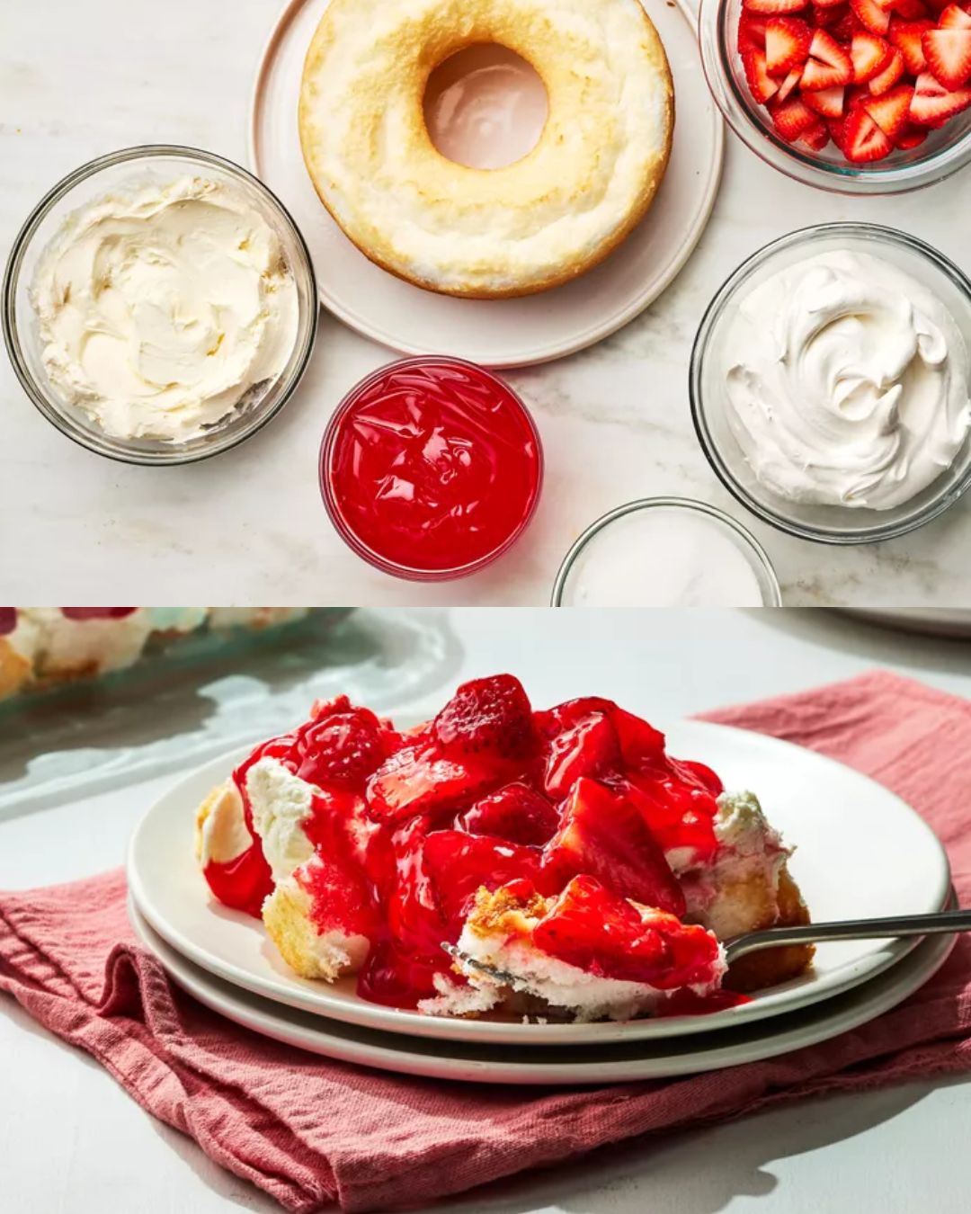 Strawberry Delight Angel Cake