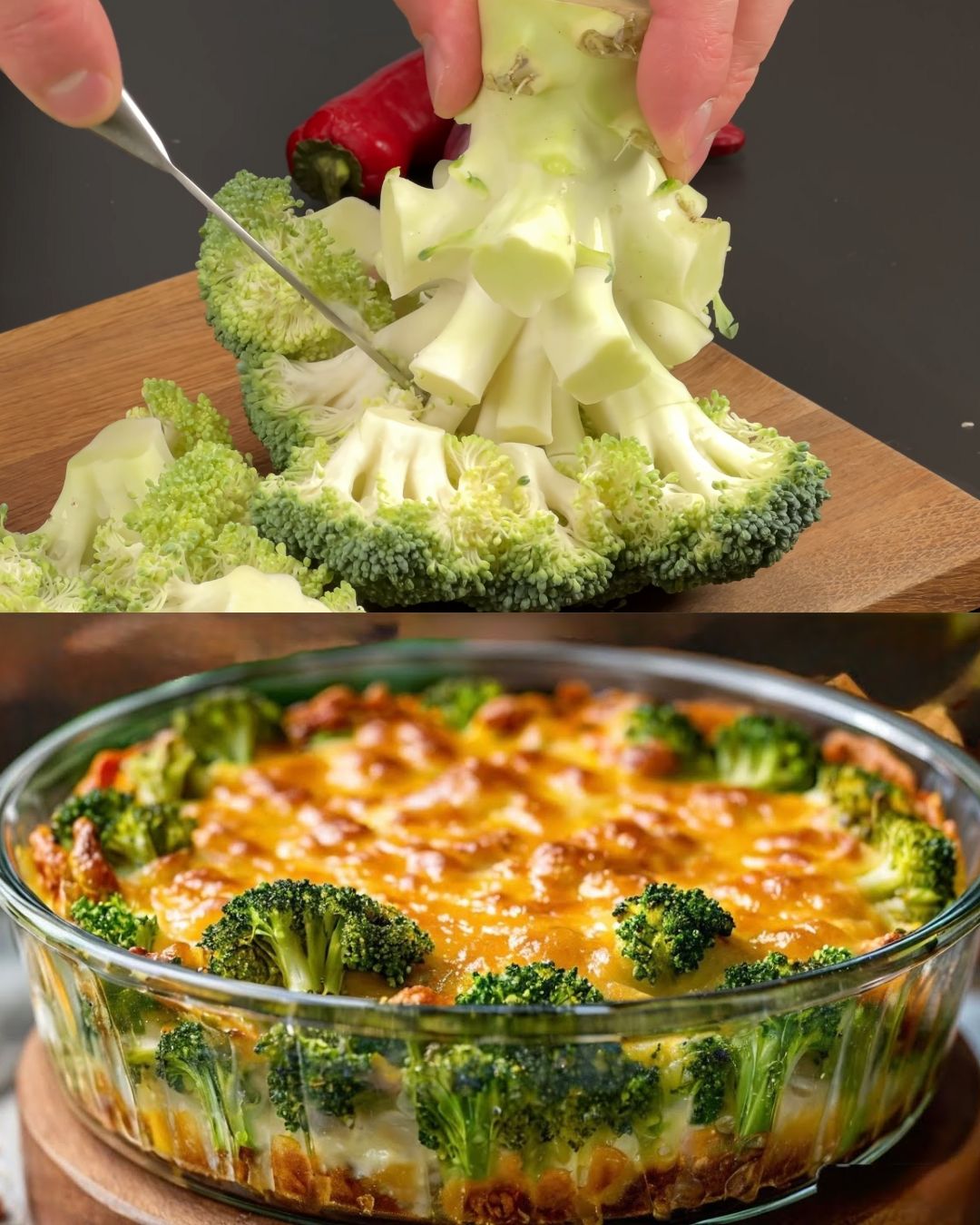 Creamy Broccoli and Potato Bake with Parmesan