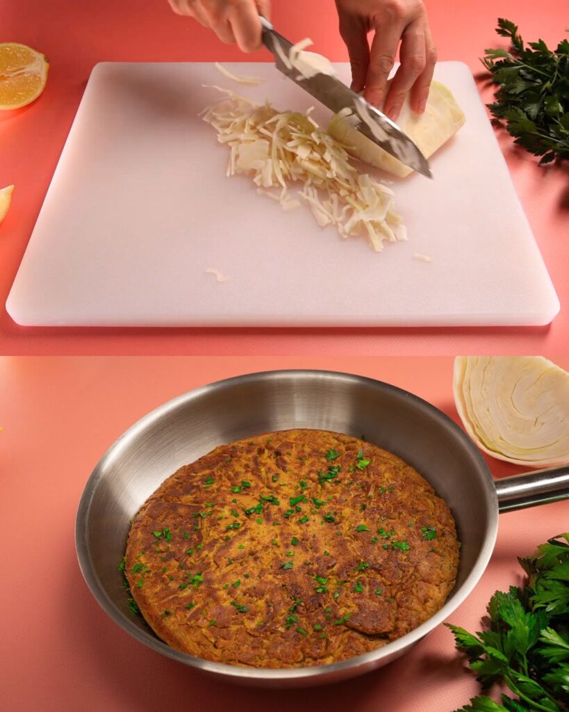 Cabbage and Lentil Patties with Yogurt Sauce
