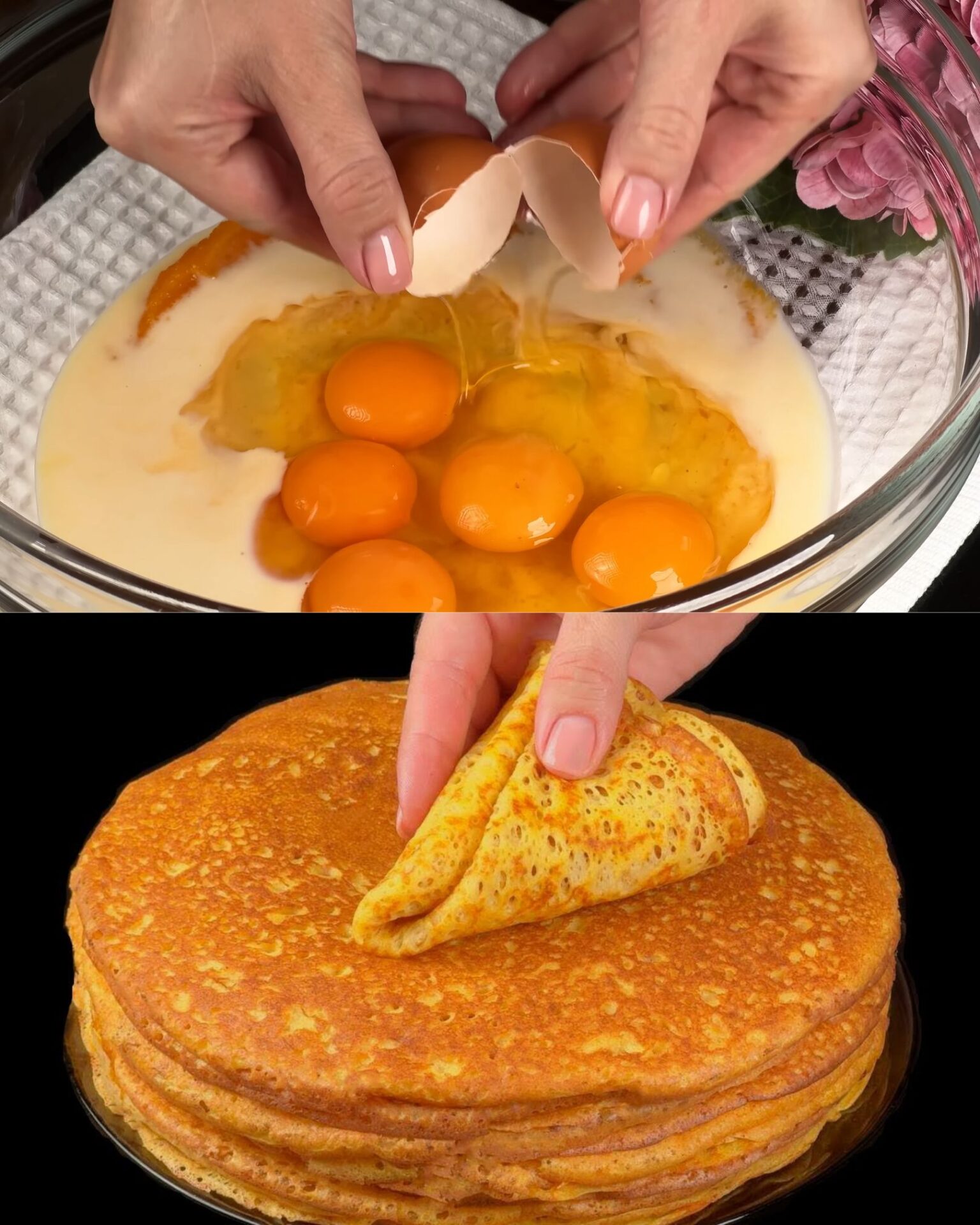 Fluffy Pumpkin Yeast Pancakes with Creamy Dill Garlic Sauce