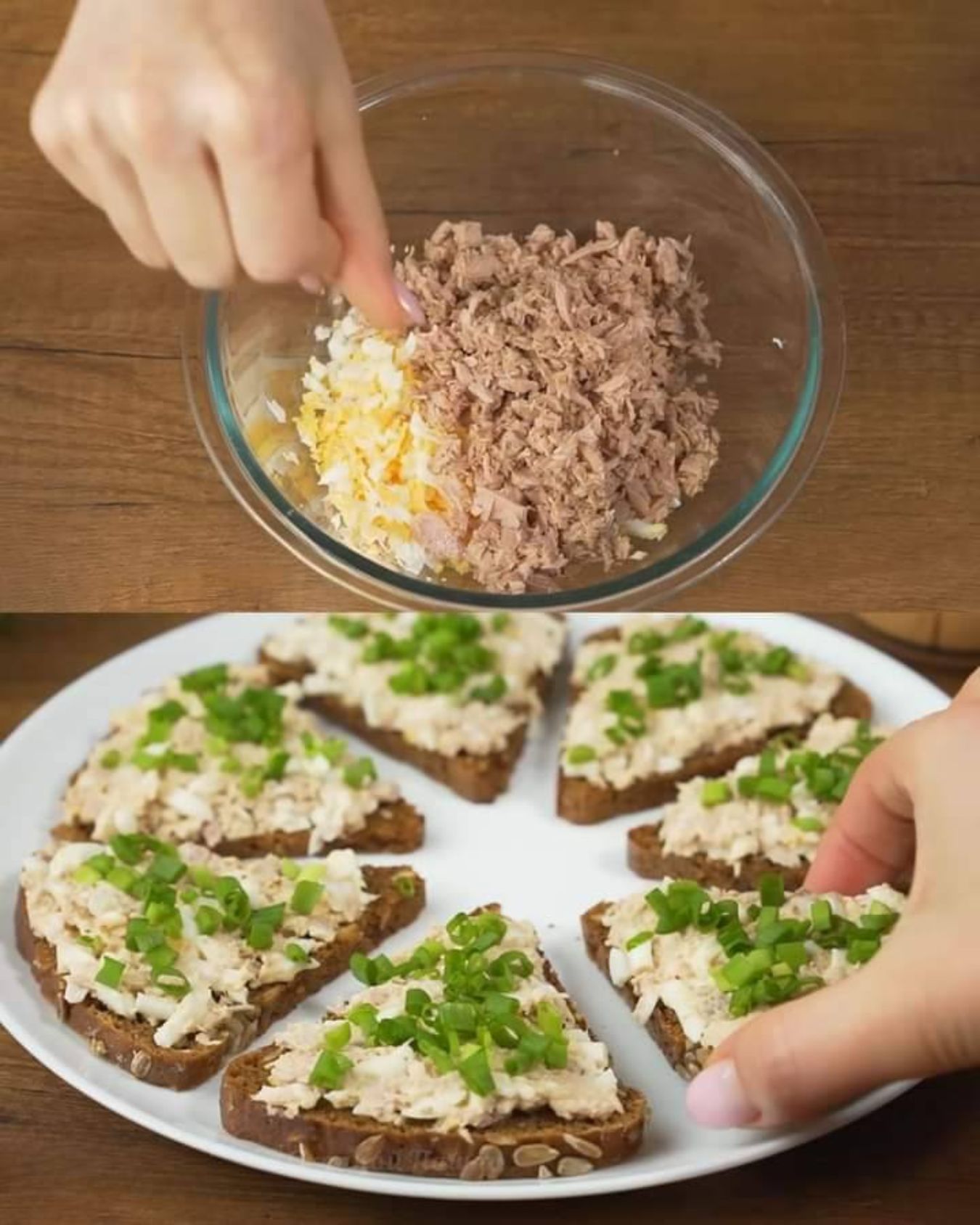 Classic Tuna Egg Salad Sandwiches
