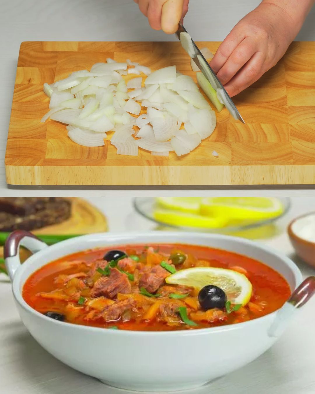 Traditional Russian Solyanka Soup