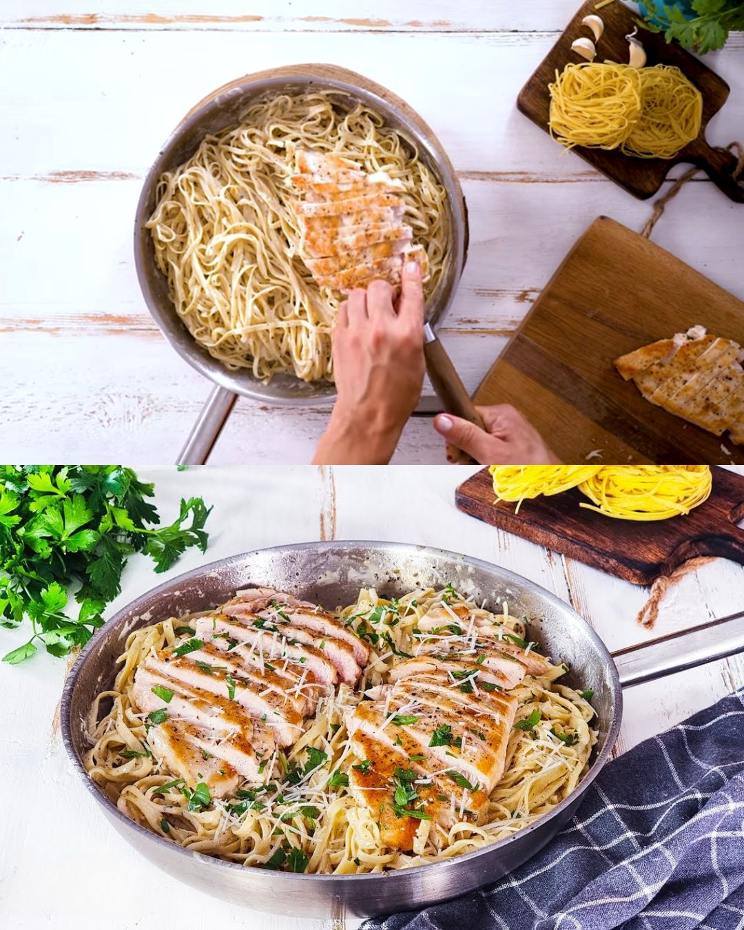 Creamy Chicken Fettuccine Alfredo