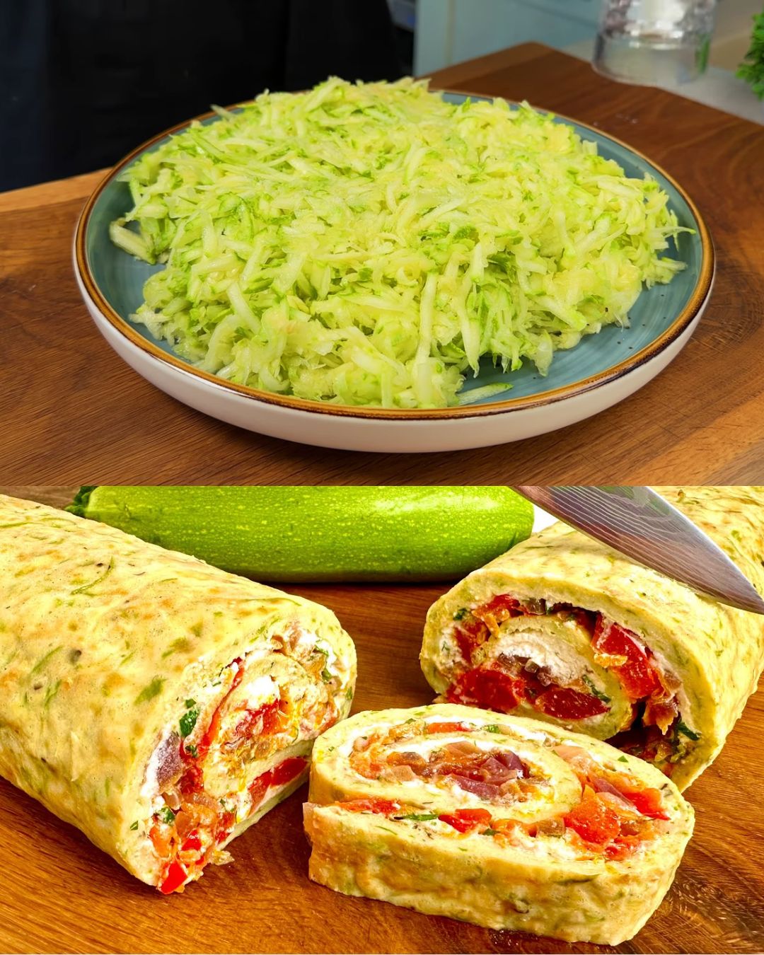 Savory Zucchini Fritters with Ricotta and Fresh Vegetables