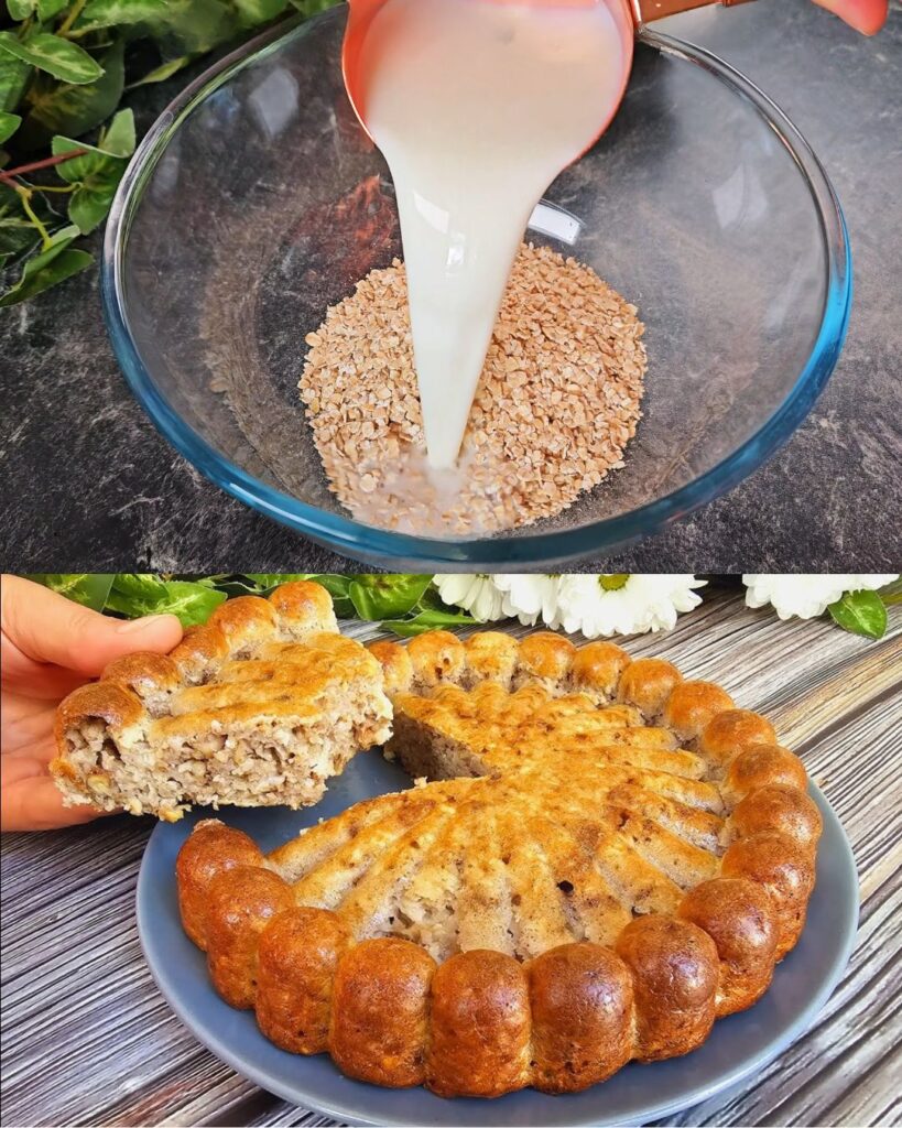 Baked Apple Oatmeal with Cinnamon and Nuts finished dish