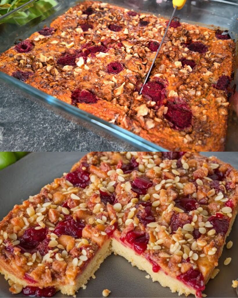 Classic Baked Oatmeal with Fruits and Nuts