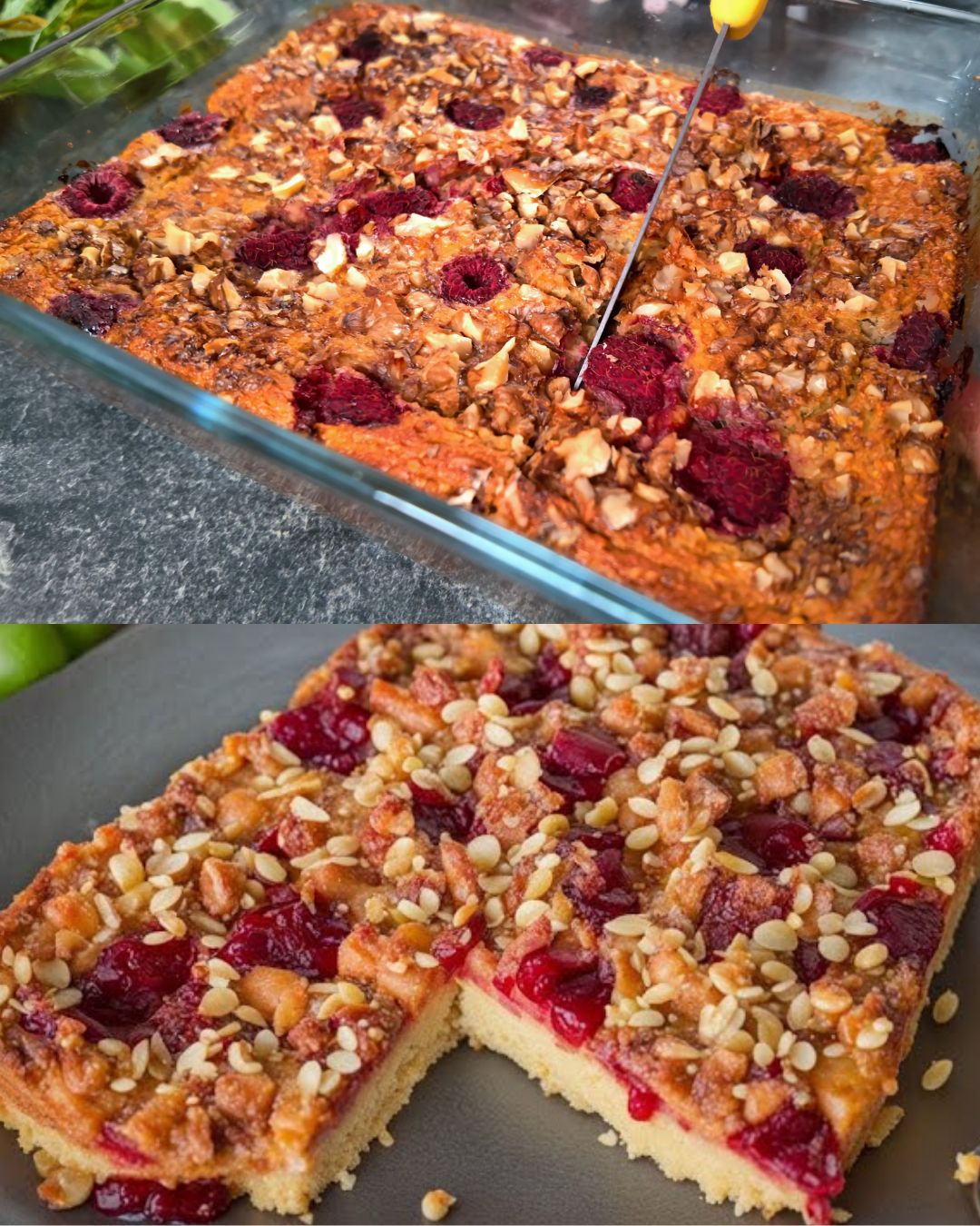 Classic Baked Oatmeal with Fruits and Nuts