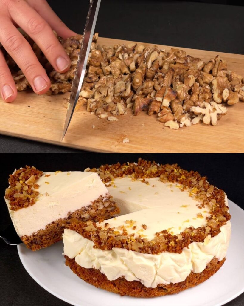 Decadent Carrot and Walnut Cake with Cream Cheese Frosting