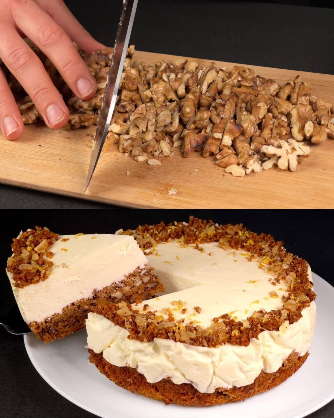 Decadent Carrot and Walnut Cake with Cream Cheese Frosting