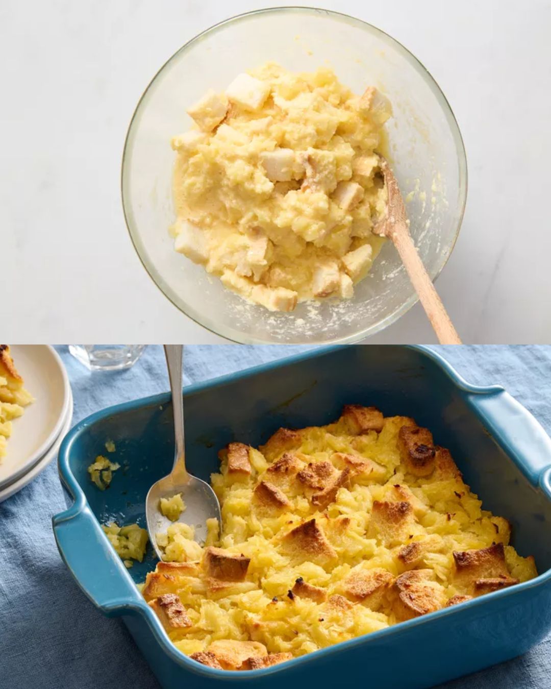 Decadent Pineapple Bread Pudding