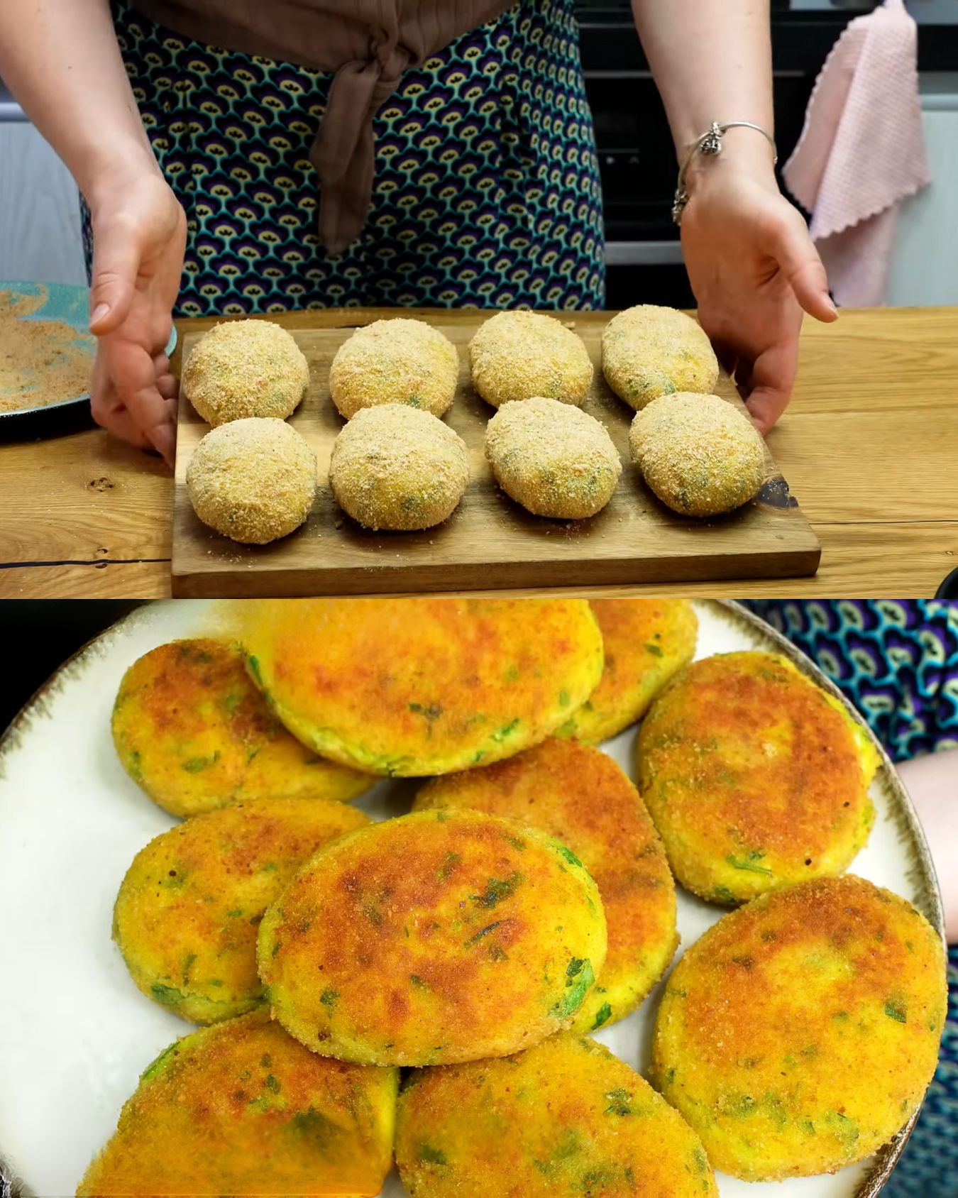 Stuffed Potato Cakes with Tuna & Avocado Salad