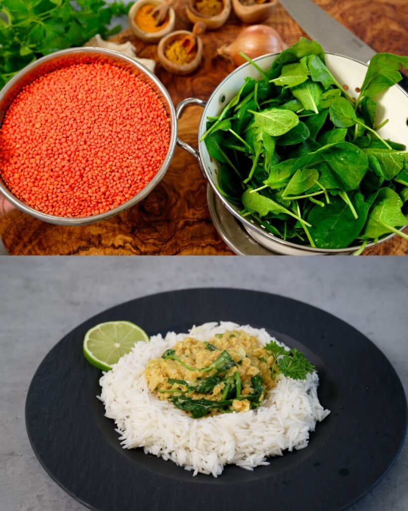 Coconut Lentil Soup with Spinach